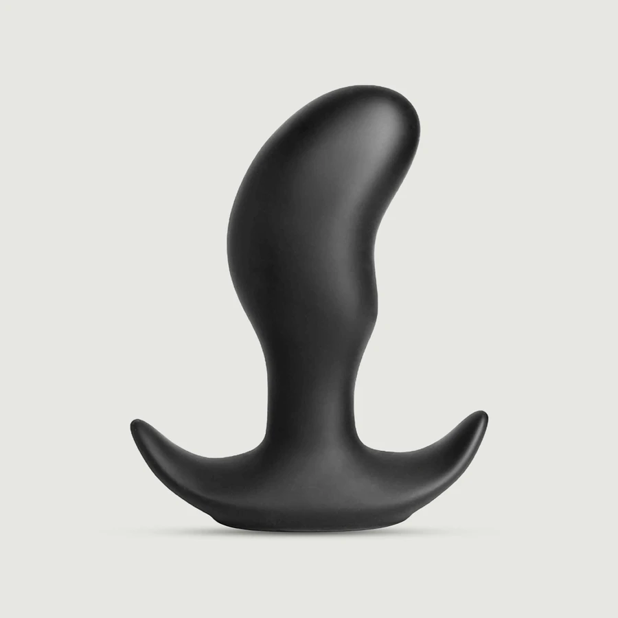 Anal Collection Butt Rocker Plug Anal de Silicona Curvo Mediano - Negro