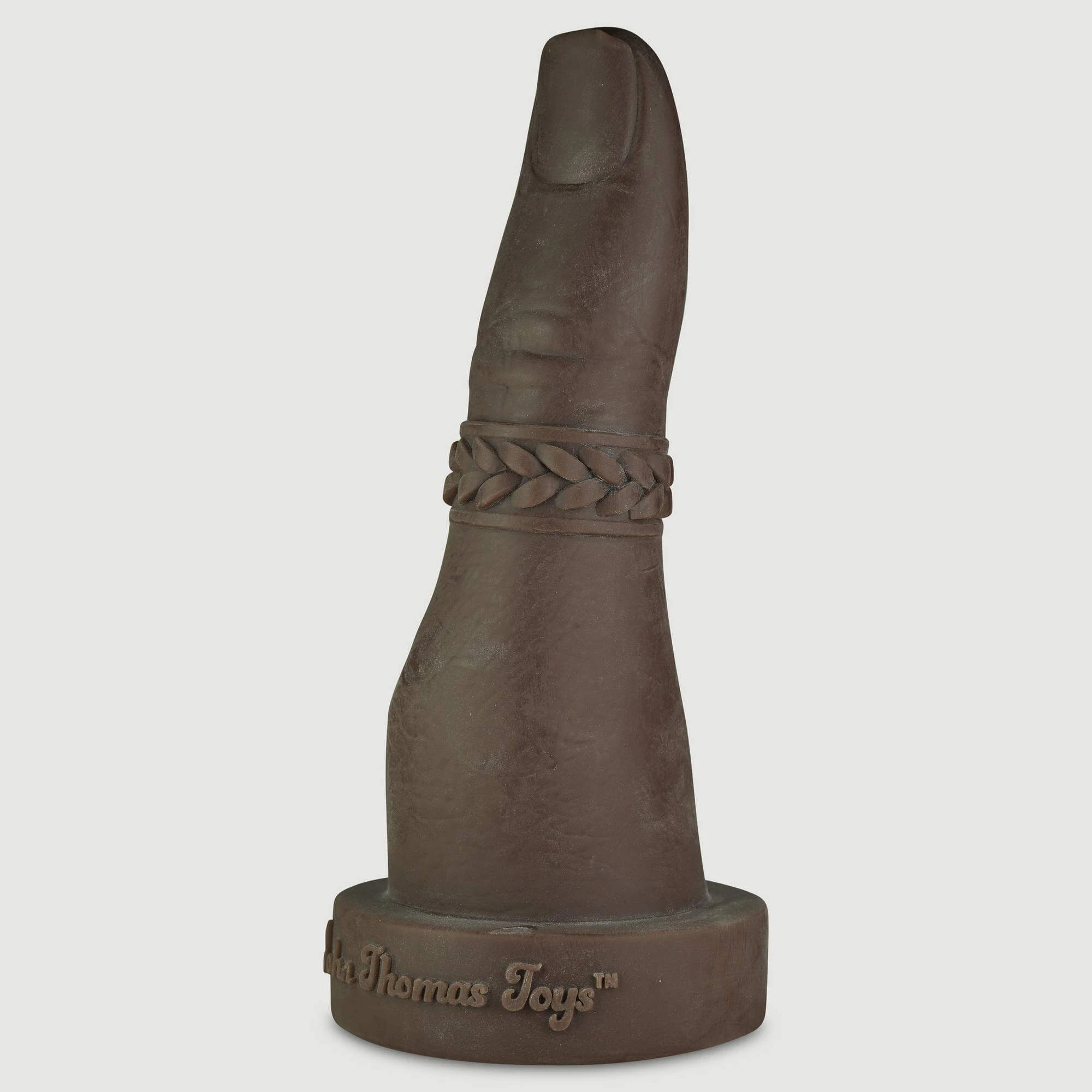 Just One Finger Large Platinum Silikon Gape Dildo 38 cm - Braun