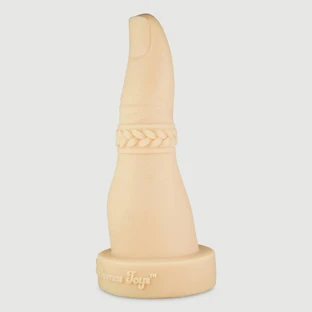 Just One Finger Large Platinum Silicone Gape Dildo 28 cm - Flesh