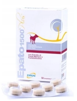 Epato 1500 für Leber für Hund und Katze 32 Tabletten
