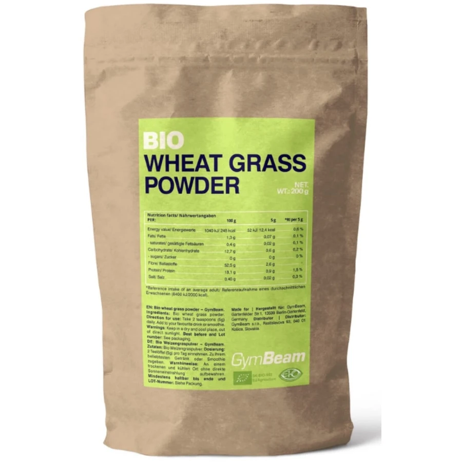 GymBeam BIO Wheatgrass Powder, 200g