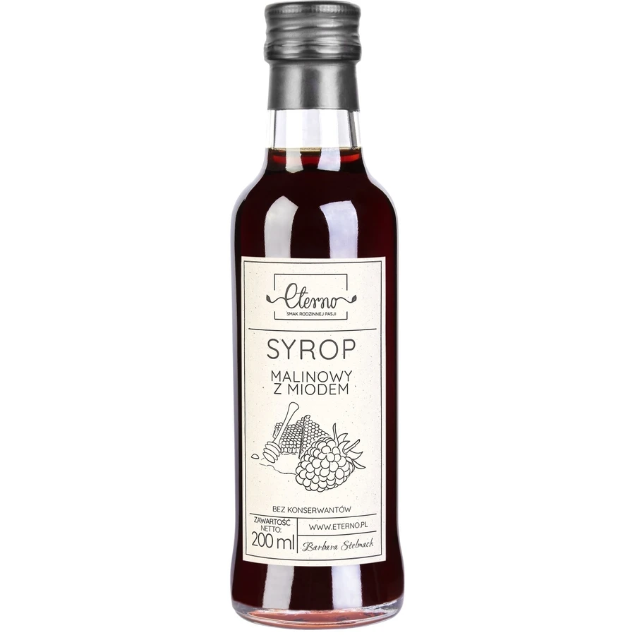 Eterno Raspberry flavored syrup with honey 200 ml
