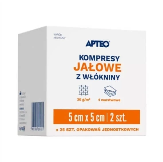 APTEO Sterile Vliesstoffkompressen 5 x 5 cm 25x 2 Stück