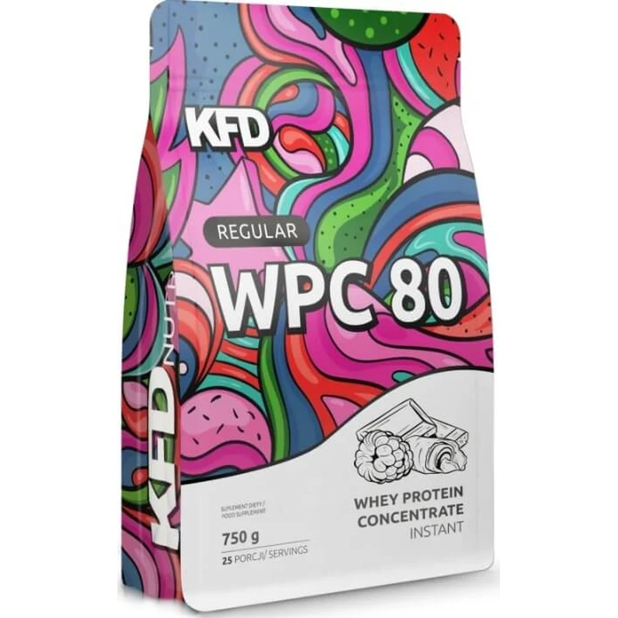 KFD WPC 80 Regular o smaku biała czekolada - maliny 750 g: ceny i cechy