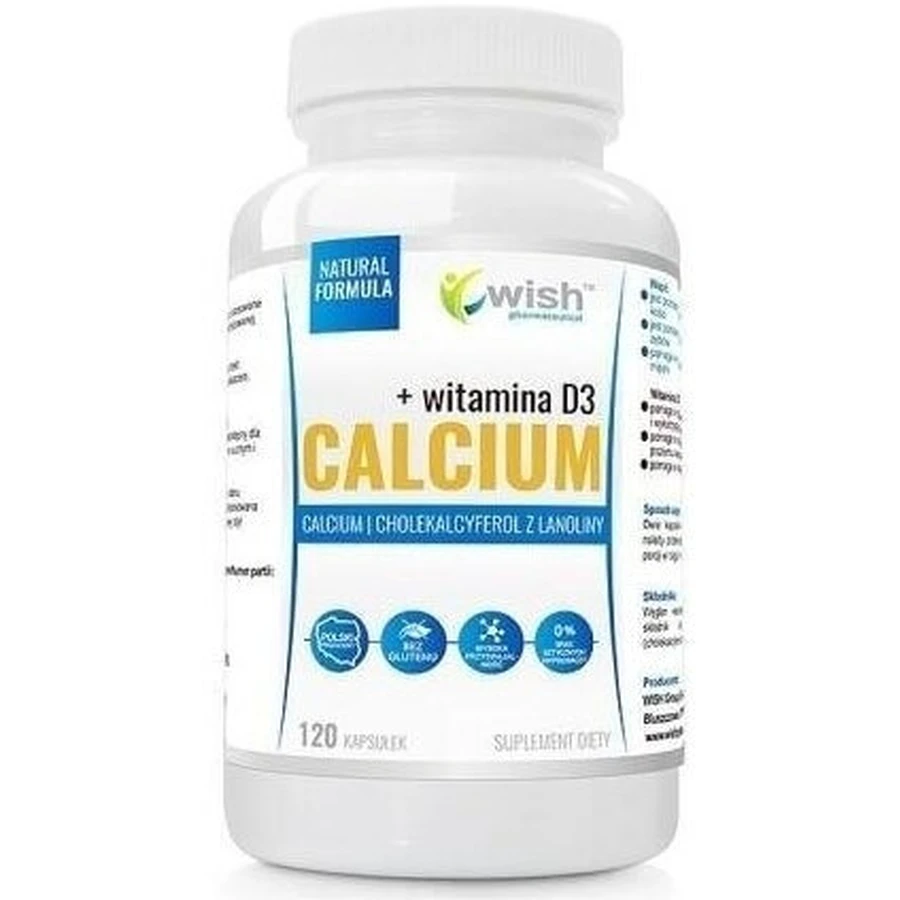 Wish Calcium 1000 mg+ Vitamin D3 120 Kapseln