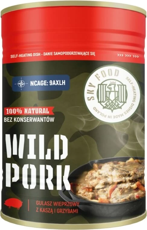SKY FOOD Schweinefleischeintopf mit Grütze und Pilzen 400 g