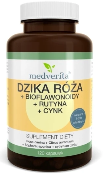 Medverita Wildrose+Bioflavonoide+Rutin+Cinek 120 Kapseln