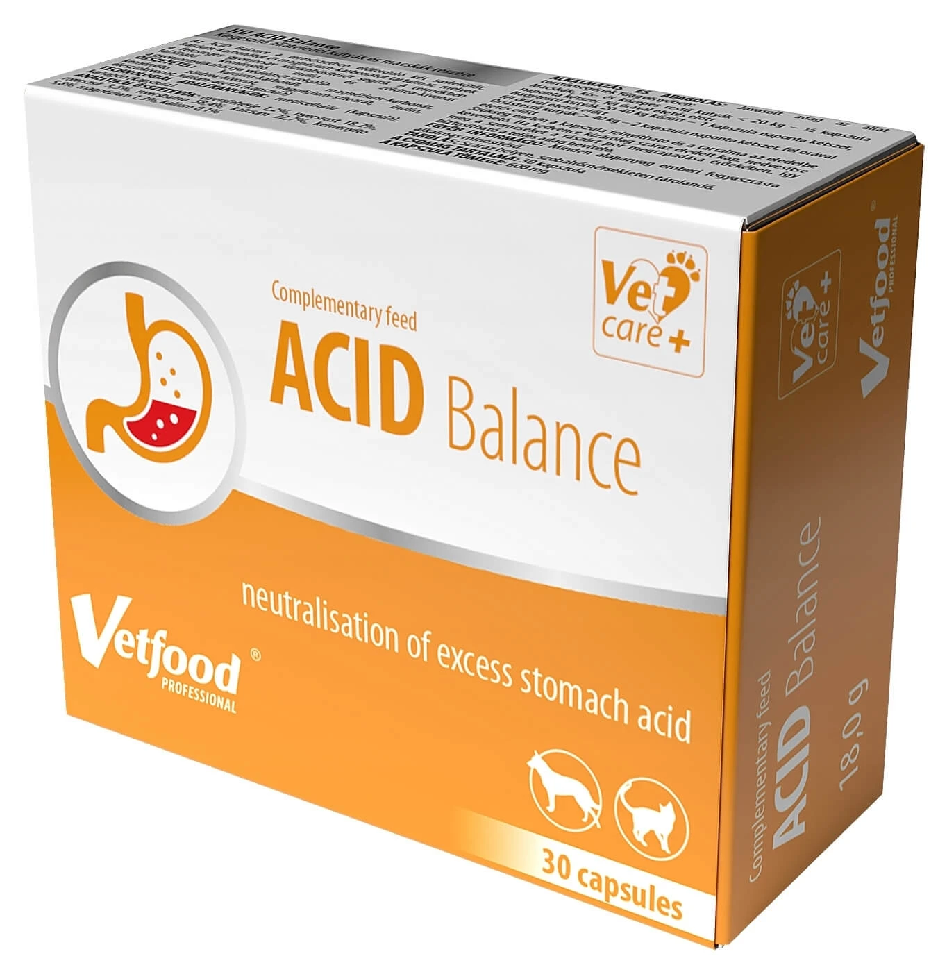 VETFOOD Acid Balance Für die Verdauung von Hund und Katze 30 Kapseln