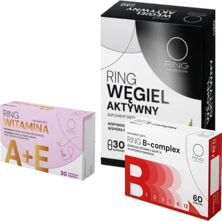 Ring-Aktivkohle + Vitamin A + E + Vitamin B-Komplex