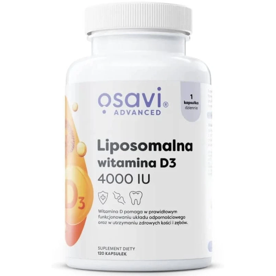 Osavi Liposomalna Witamina D3 4000 IU, 120 kapsułek: ceny i cechy