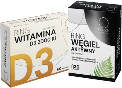 Ring Vitamin D3 2000 + Ring Aktivkohle