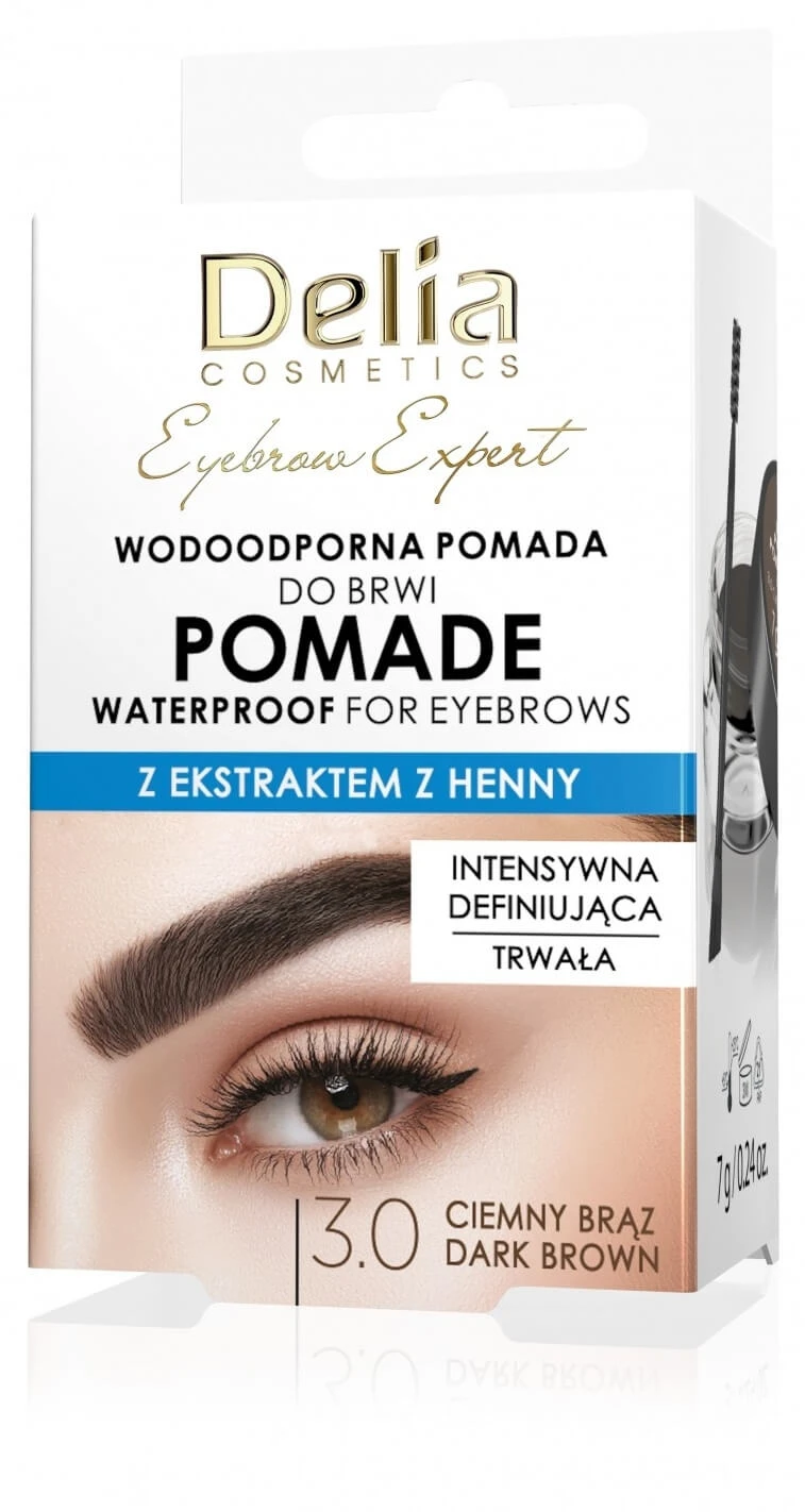 DELIA Eyebrow Expert Wasserfeste Augenbrauenpomade 3.0 Braun 7 g