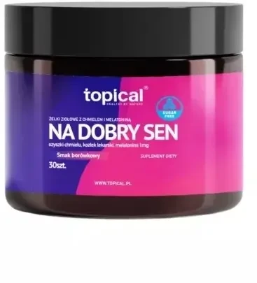 Topical Good Sleep Gels mit Hopfen und Melatonin ohne Zucker