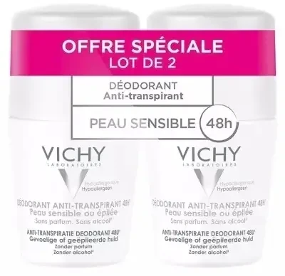 VICHY DEO Antitranspirant empfindliche Haut 2x50 ml