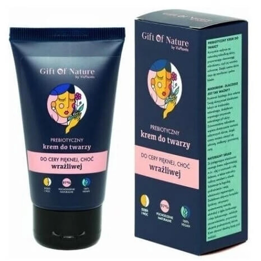 Crème prébiotique pour le visage Gift Of Nature pour la peau ...