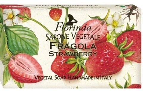 FLORINDA Natürliche Pflanzenseife Erdbeere 100 g