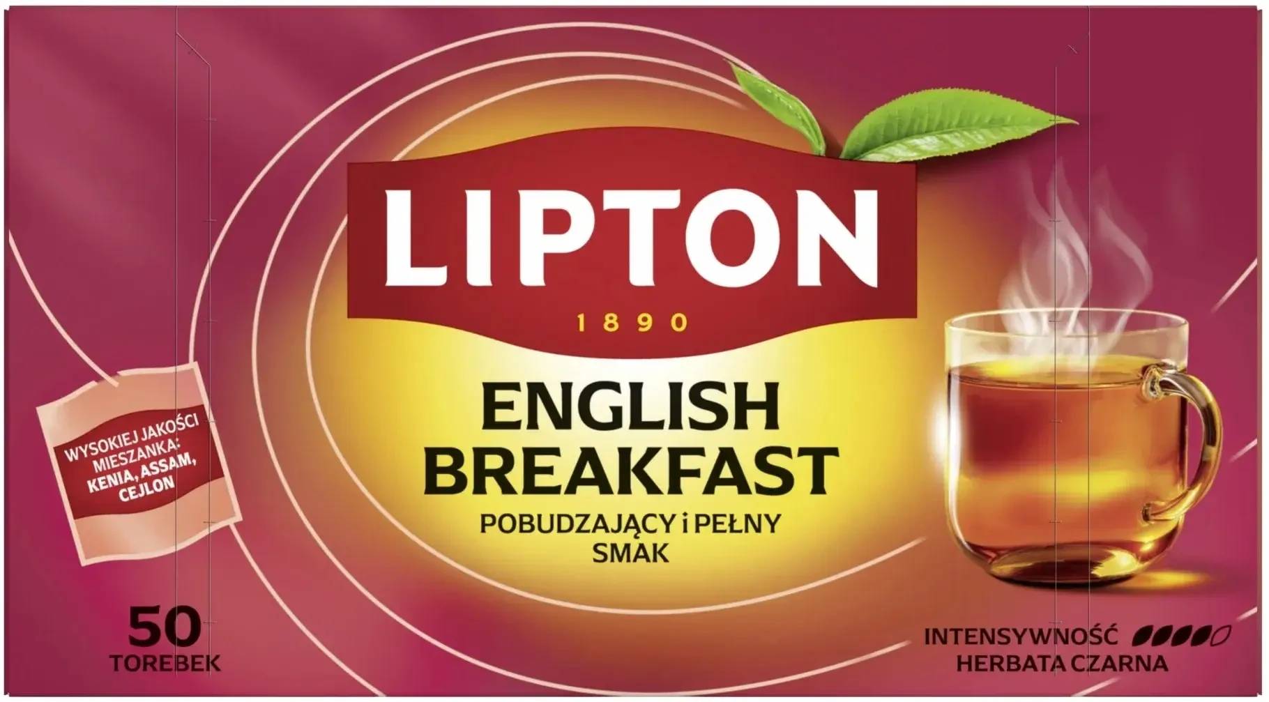 Lipton English Breakfast Schwarzer Tee 50 Portionsbeutel