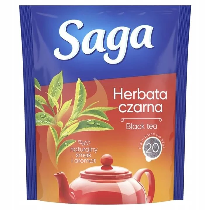 Saga Schwarzer Schwarztee 20 Portionsbeutel