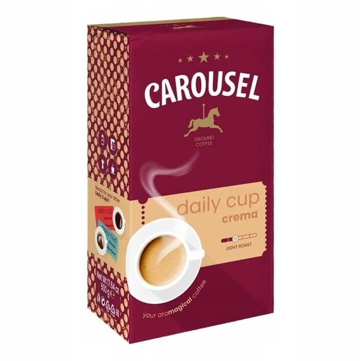 Karussell tägliche Tasse Crema, gemahlener Kaffee 500g