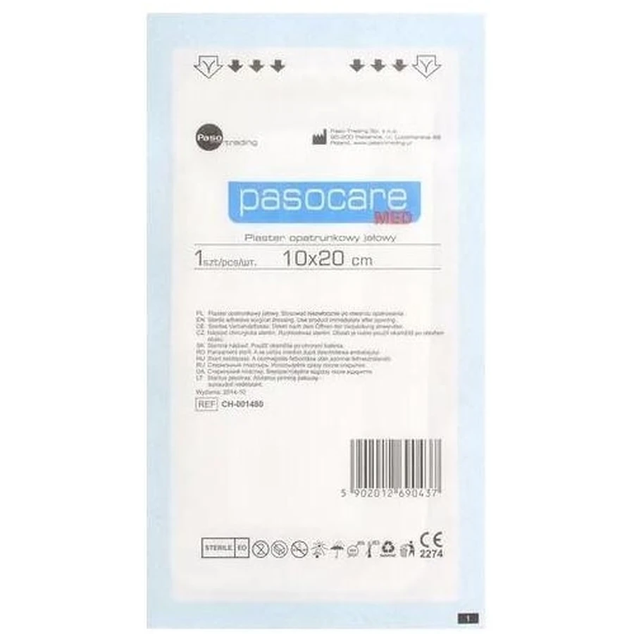 Pasocare Med Esparadrapo estéril 10 x 20 cm 1 pieza.
