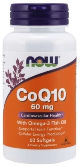 NOW FOODS Coenzym Q10 60 mg + Omega 3 60 Kapseln