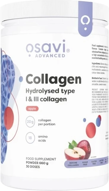 Osavi Collagen Hydrolysiertes Kollagen Typ I & III Apfel