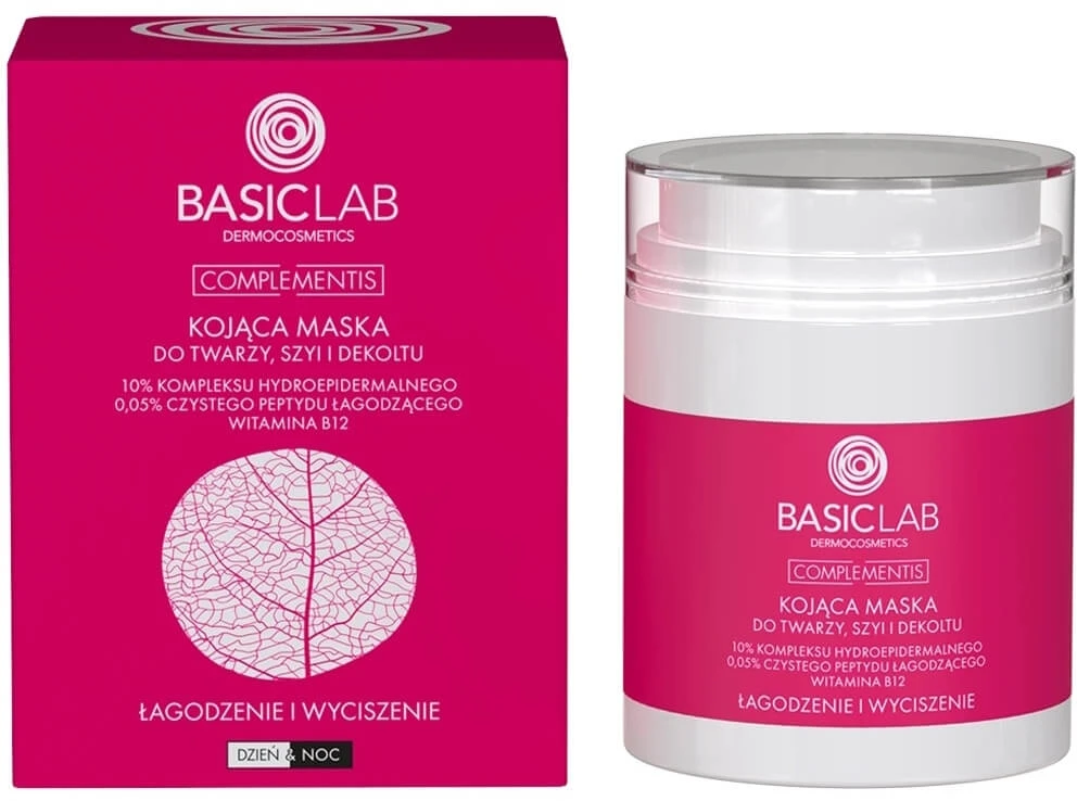 BasicLab Complementis Beruhigende Maske für Gesicht, Hals und
