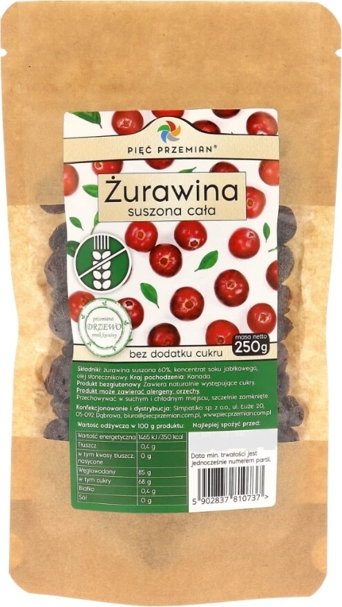 Five Transformations Getrocknete Cranberries mit Apfelsaft ganz 250 g