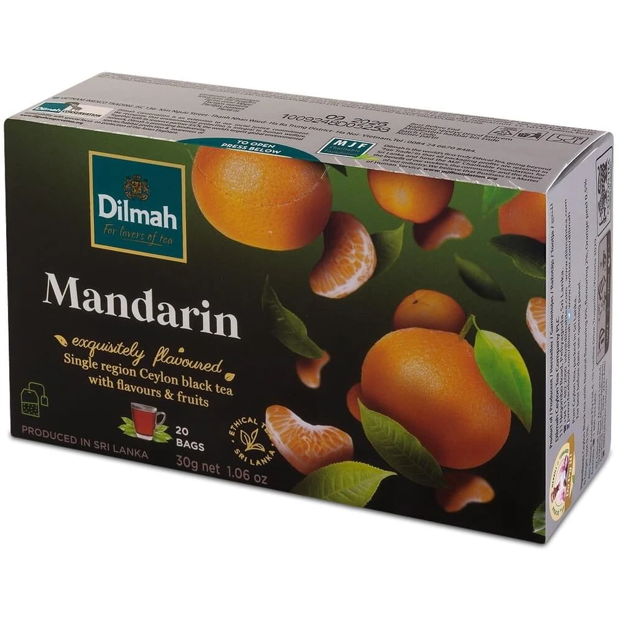 Ceai negru Dilmah Ceylon cu aromă de mandarină 20 ...