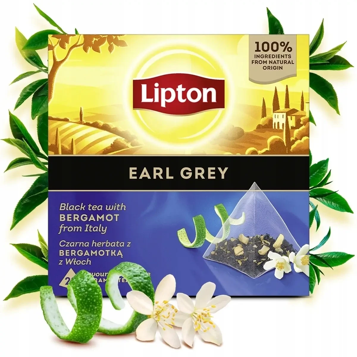 Lipton Earl Grey schwarzer Express-Tee mit Bergamotte 20