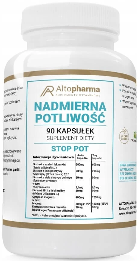 Altopharma Übermäßiges Schwitzen 90 Kapseln