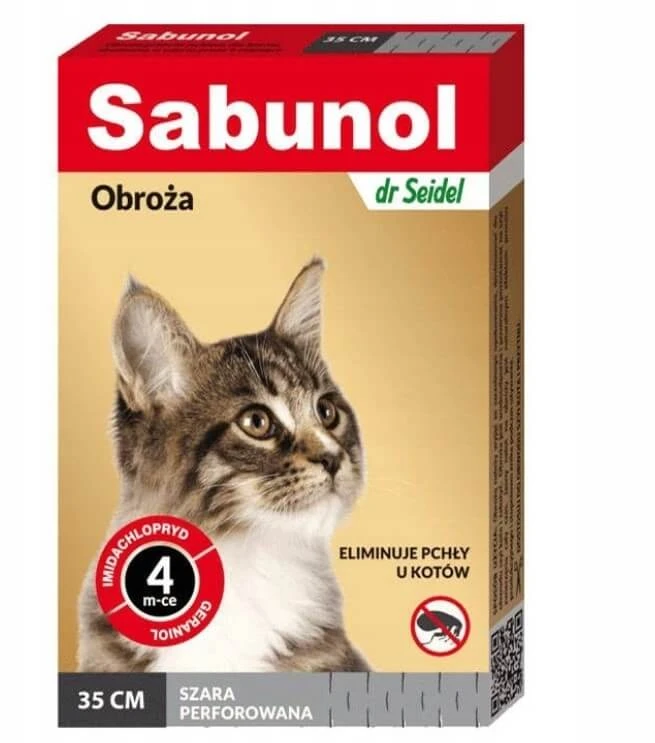 Sabunol GPI Flohhalsband für Katze 35cm grau