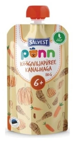 Salvest Ponn Bio Huhn mit Gemüsepüree 110 g