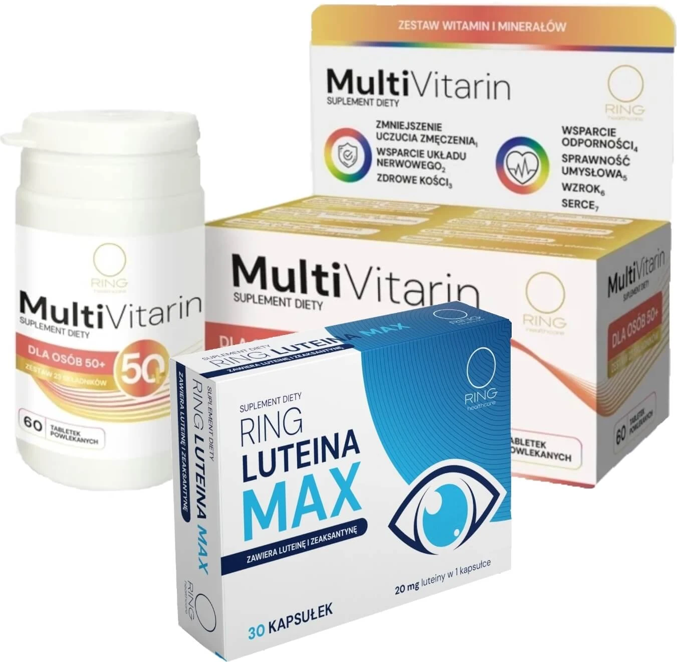 Ring Lutein Max 30 Kapseln + Ring MultiVitarin für Menschen