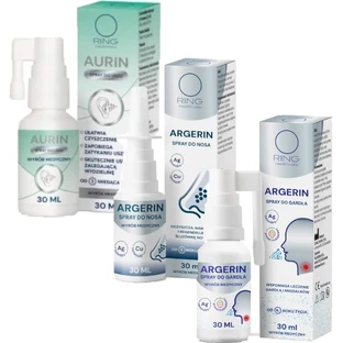 Spray pentru urechi Ring Aurin 30 ml + Spray nazal Ring Argerin ...