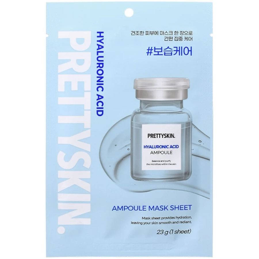 PRETTYSKIN AMPOULE Masque en feuilles ACIDE HYALURONIQUE pour une ...