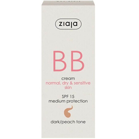 BB Creme mit SPF 15 dunkler Farbton für normale trockene Haut, 50 ml, Ziaja