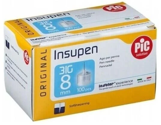 PIC Insupen Pen-Nadeln 31G 8mm 100 Stück