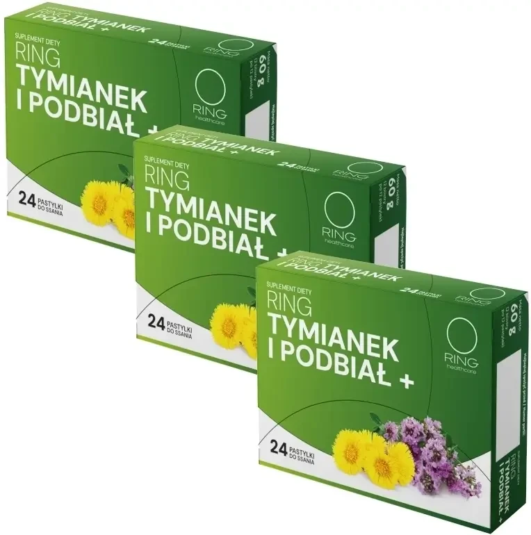 Ring Thymian und Huflattich + 24 Lutschtabletten Mehrfachpackung x 3