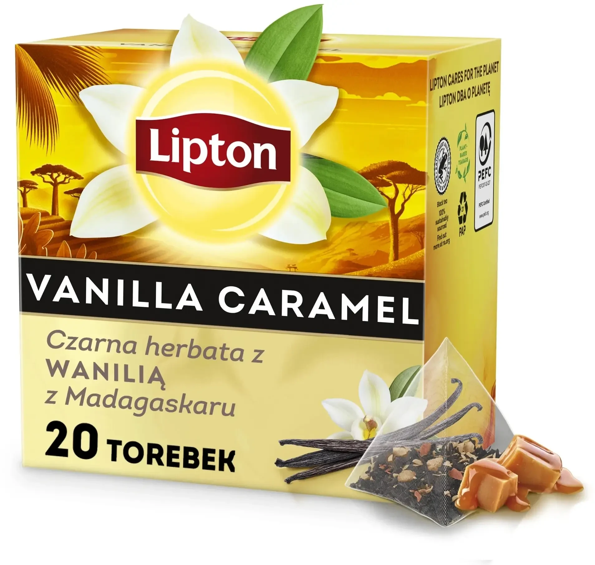 Lipton Schwarzer Express Tee mit Madagaskar Vanille 20