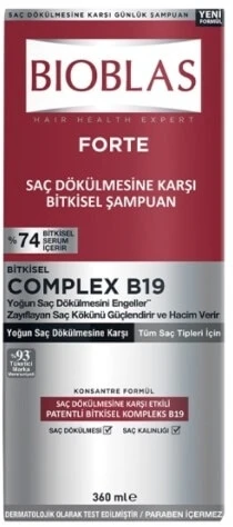 Bioblas Forte Shampoo bei intensivem Haarausfall 360 ml