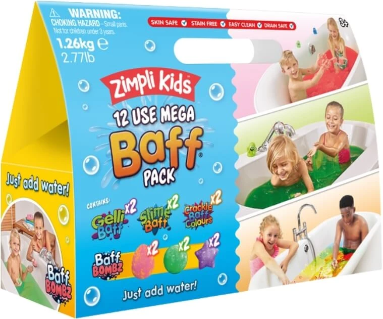 Zimpli Kids Mega Baff Pack Set mit Formen und Puder für