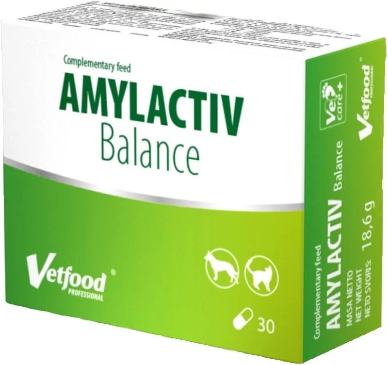 VETFOOD Amylactiv Balance für die Verdauung für Hunde und Katzen 30
