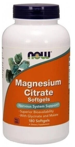 NOW FOODS Magnesiumzitrat 180 Kapseln