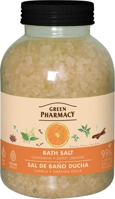 Green Pharmacy Zimt und süße Orange Badesalz 1