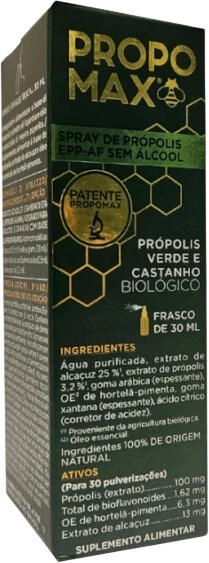 Propomax Propolis Epp-Af Spray enthält keinen Alkohol 30 ml