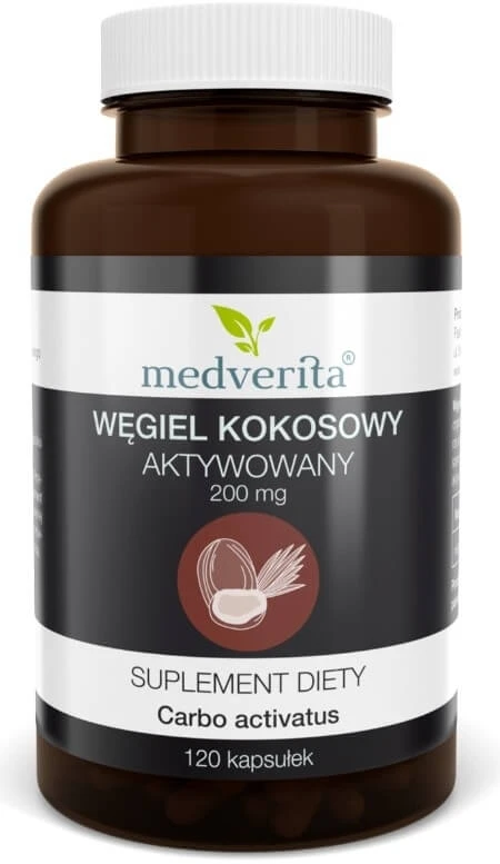 Medverita Kokosnuss Aktivkohle 200 mg 120 Kapseln