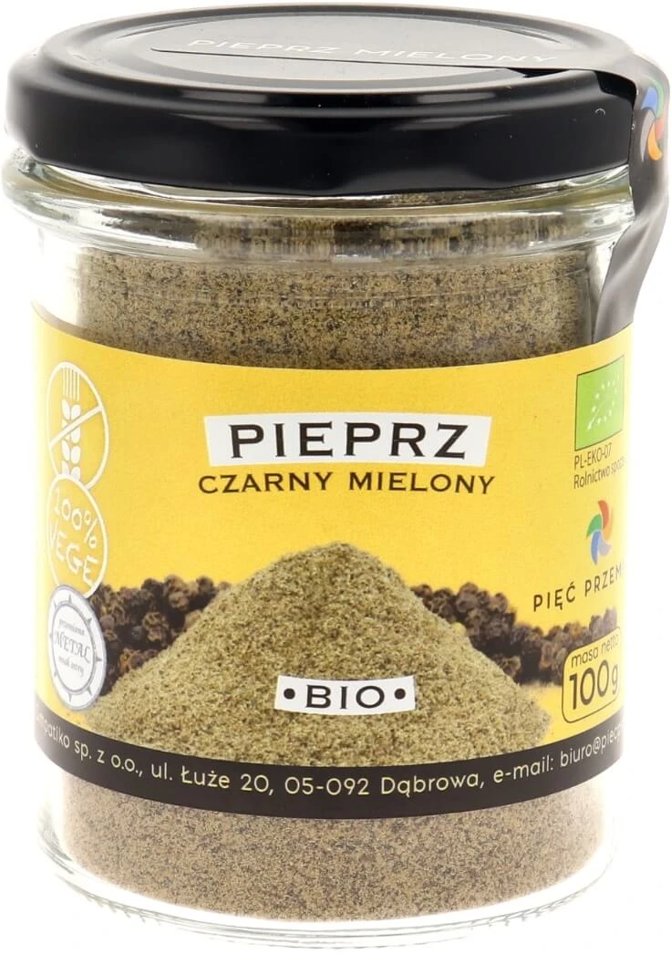 Five Transformations Glutenfreier gemahlener schwarzer Pfeffer BIO 100 g