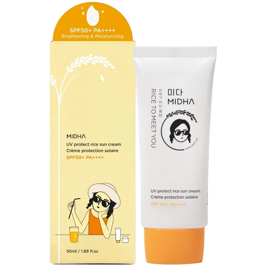 MIDHA UV Protect Crema solar de arroz protector solar coreano ...