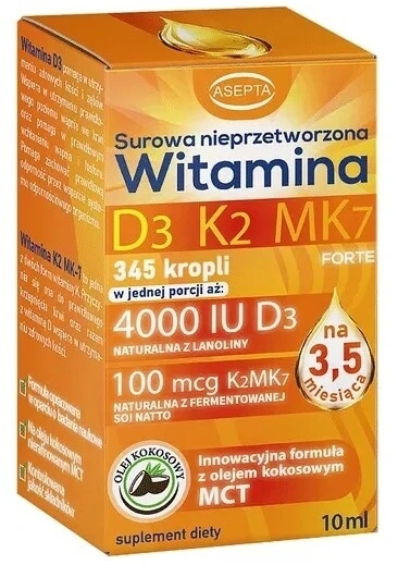 Asepta Vitamin D3 K2 MK7 Tropfen 10 ml